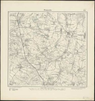 Meßtischblatt 2705 : Prausnitz, 1887 : Prausnitz. - Aufn. 1885. - 1:25000. - [Berlin]: Reichsamt für Landesaufnahme, 1887. - 1 Kt.
