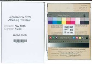 Entnazifizierung Ruth Weiss , geb. 23.05.1914 ()