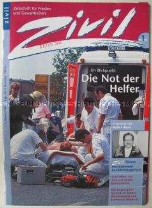 Quartalszeitschrift der evangelischen Zivildienstseelsorge über internationales Konfliktmanagement - Sachkonvolut