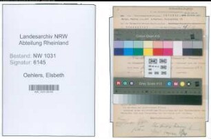 Entnazifizierung Elsbeth Oehlers , geb. 19.02.1884 ()