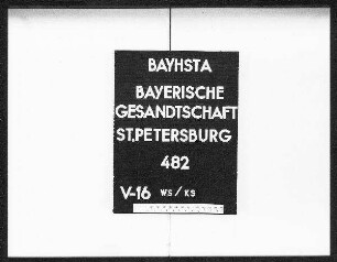 Übersendung bayerischen Kartenmaterials nach Rußland