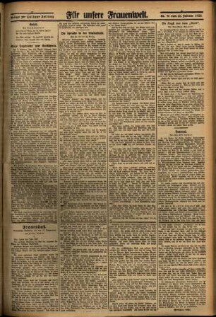 Zweite Ausgabe vom Donnerstag, den 25. Februar 1926.