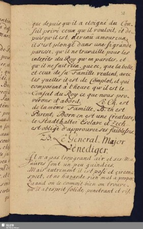 23. Le General-Major Venediger.