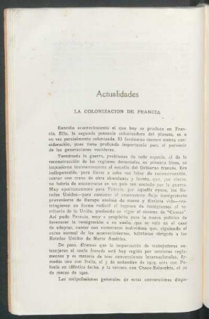 Actualidades : La colonización de Francia