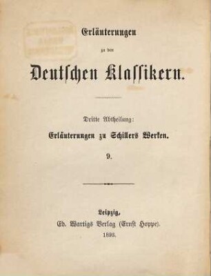 Schillers lyrische Gedichte, 2/4