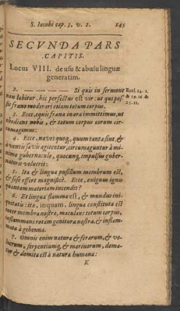 Secunda Pars Capitis. Locus VIII. de usu & abusu linguae generatim.