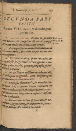 Secunda Pars Capitis. Locus VIII. de usu & abusu linguae generatim.