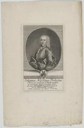 Bildnis des Johannes Nicolaus Frobesius