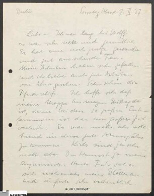 Reisebriefe Will Sohls an Ruth Sohl
