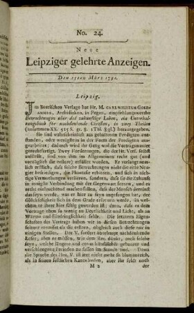 No. 24. Den 25ten März 1791.