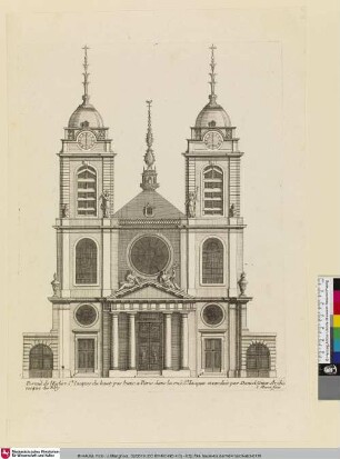 Le Grand Marot, Bl. 140: Portail de l'Eglise St. Iacques du haut-pas batie a Paris dans la rue St. Iacques [...]