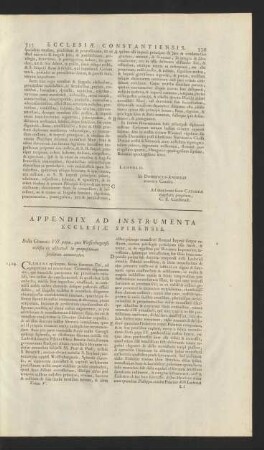 Appendix Ad Instrumenta Ecclesiae Spirensis
