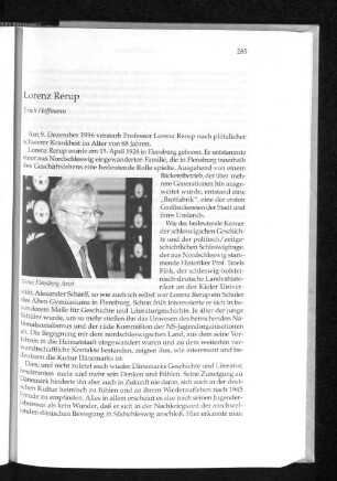 Lorenz Rerup [Nachruf]