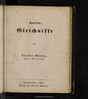 Funfzig Gleichnisse