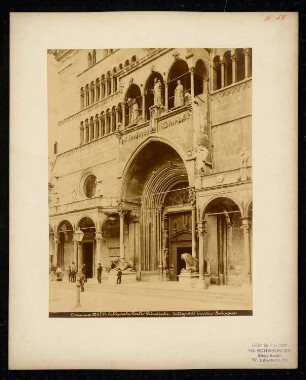 Dom Santa Maria Assunta, Cremona: Ansicht, Westfassade, Hauptportal