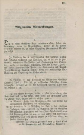 Allgemeine Anmerkungen.
