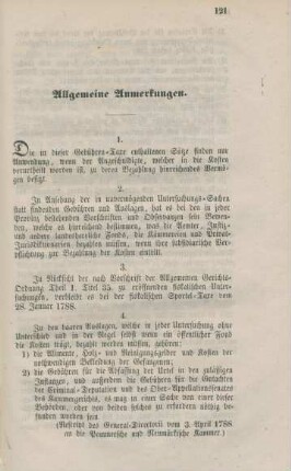 Allgemeine Anmerkungen.