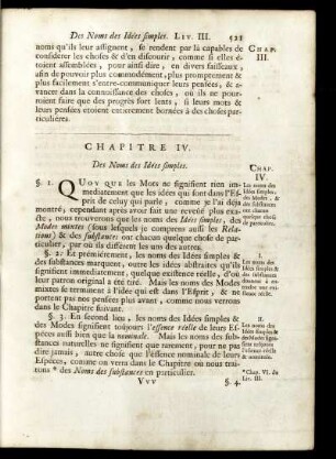 Chapitre IV. Des Noms des Idées simples