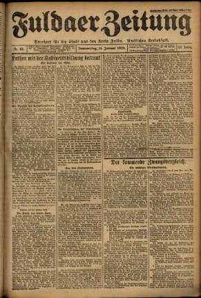Ausgabe vom Donnerstag, den 14. Januar 1926.