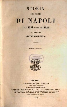 Storia del reame di Napoli : dal 1734 sino al 1825, 2