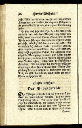 Fünfter Abschnitt. Das Pflanzenreich