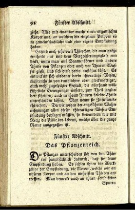 Fünfter Abschnitt. Das Pflanzenreich
