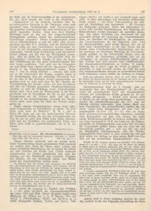 139-141 [Rezension] Hupfeld, Renatus, Die Abendmahlsfeier