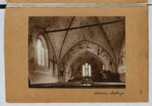 Dorfkirche, Lohmen: Innenansicht (aus: Skizzen- und Fotoalbum 25)