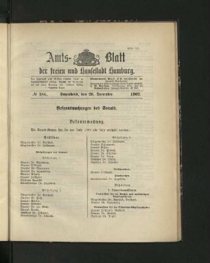 No. 186. 20. Dezember. 1902.