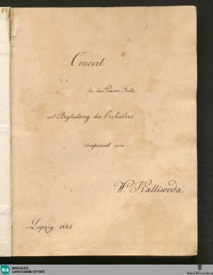 Concertos - WK Mus.Ms. 21 : pf, orch; f