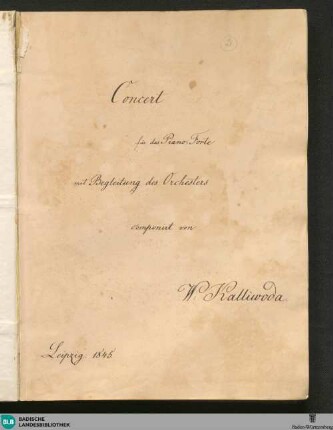 Concertos - WK Mus.Ms. 21 : pf, orch; f