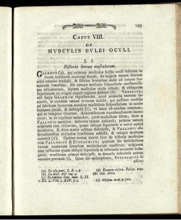 Caput VIII. De Musculis Bulbi Oculi.