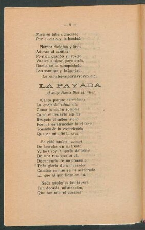 La payada : Al amigo Martín Diaz del Vivar