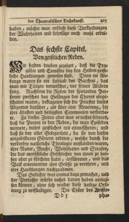 Das sechste Capitel. Von geistlichen Reden