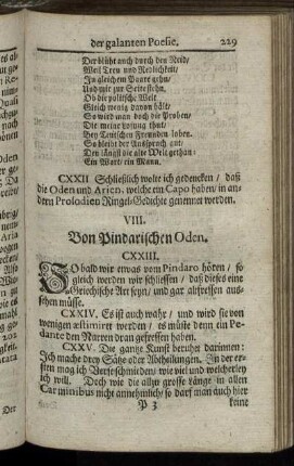 VIII. Von Pindarischen Oden.