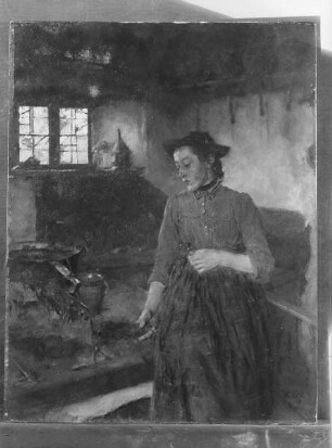 Mädchen am Herd (Marie Ebersberger)