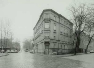 Dresden-Neustadt, Bautzner Straße 36/34. Doppelwohnhaus (um 1860). Eckansicht