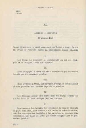 XC Algeri - Francia 16 giugno 1835