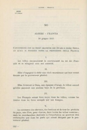XC Algeri - Francia 16 giugno 1835