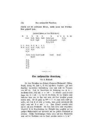 Eine mathematische Bemerkung