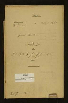 Steuerkataster (Kataster der Grund-, Häuser- und Erwerbssteuer; Abschriften)