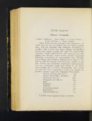 XVIII. Kapitel. Braune Farbstoffe.