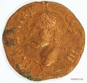 Römische Münze, Nominal As, Prägeherr Caligula, Prägeort Rom, Original