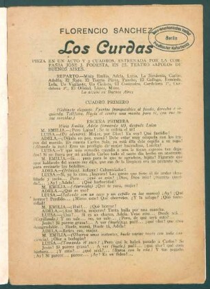 Los curdas : pieza en un acto y 3 cuadros