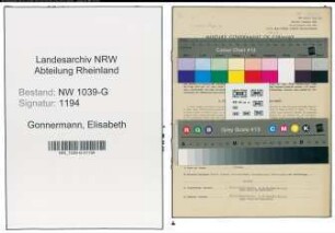 Entnazifizierung Elisabeth Gonnermann , geb. 29.12.1896 ()
