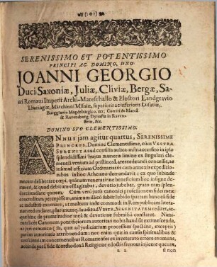 Iurisprudentia ecclesiastica seu consistoralis rerum & quaestionum in serenissimi ac potentissimi principis electoris Saxon. senatu ecclesiastico & consistorio supremo probe ventilatarum ... : definitiones succinctas, iure divino, canonico & civili, constitutionibus & ordinationibus ecclesiasticis probatas ... exhibens, libr. III ...