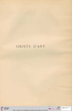 Objets d´art (Nr. 235 - 315)