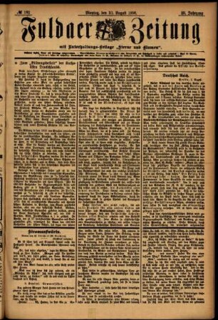 Ausgabe vom Montag, den 10. August 1896.