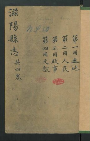 滋陽縣志 4卷 (Beispielseiten)