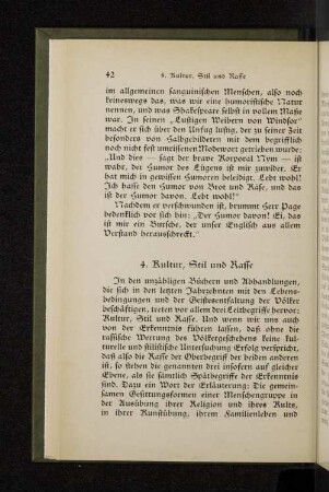 4. Kultur, Stil und Rasse